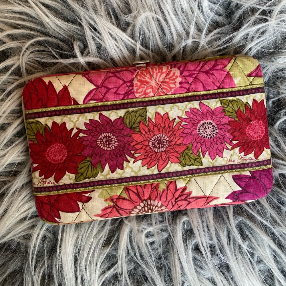 Vera Bradley Hello Dahlia Floral Hinge Wallet